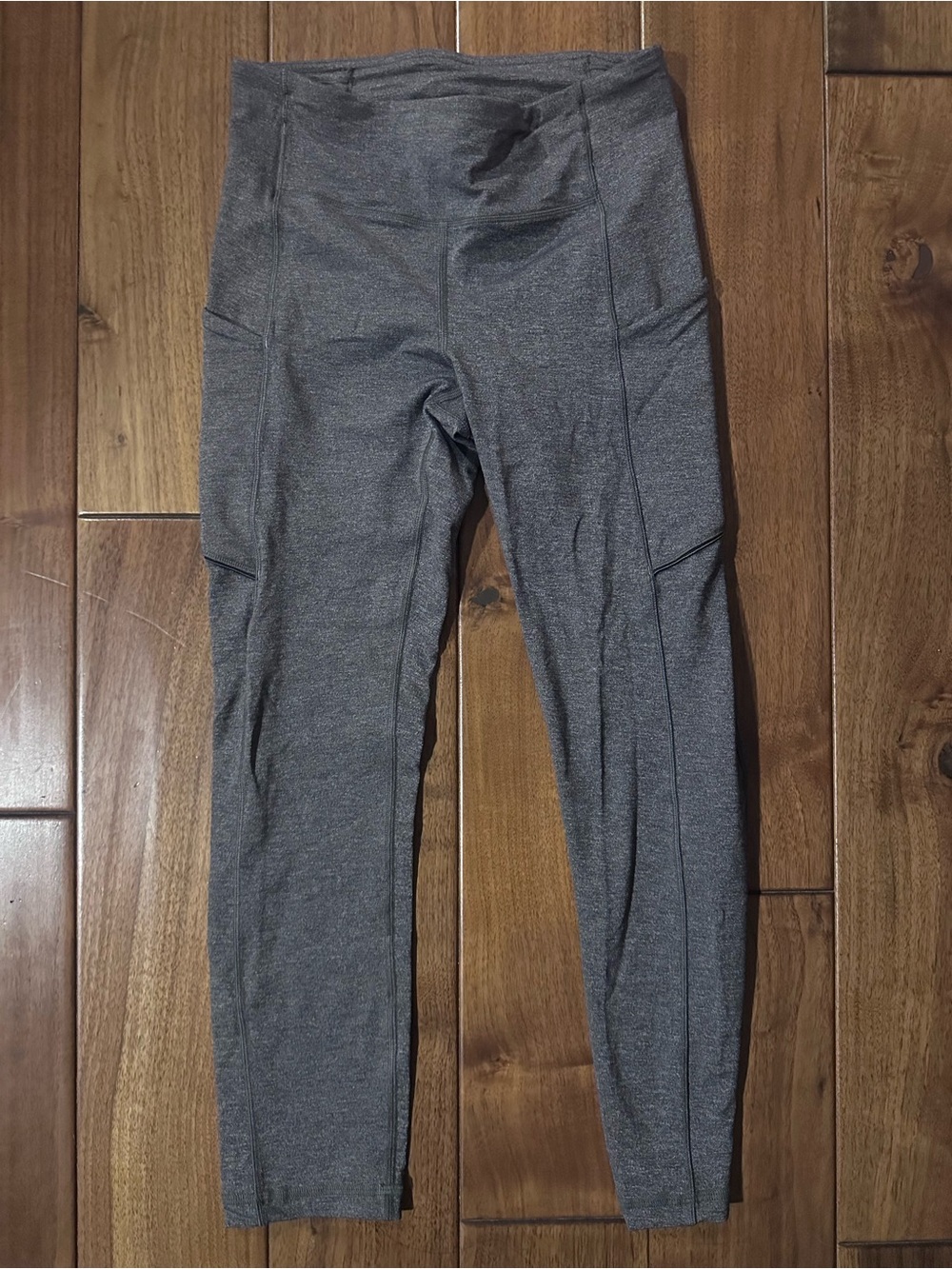 lululemon athletica Gray Seam-Panel High-Rise Leggings with pockets